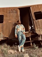 L V "Floral Monogram Patchwork Denim Jacket & Pants Set" - Image 3