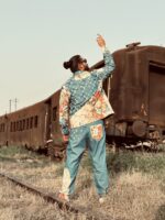 L V "Floral Monogram Patchwork Denim Jacket & Pants Set" - Image 4