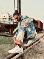 L V "Floral Monogram Patchwork Denim Jacket & Pants Set" - Image 6